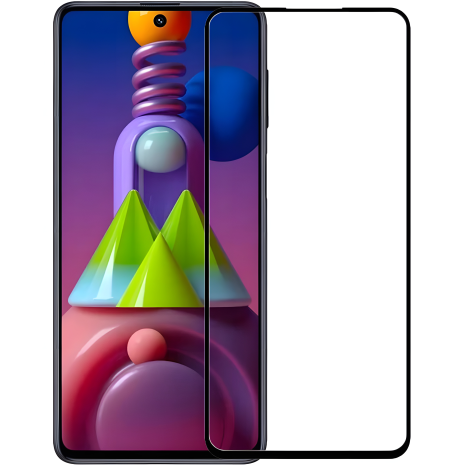 Full Screen защитное стекло PowerPlant для Samsung Galaxy M51, черное