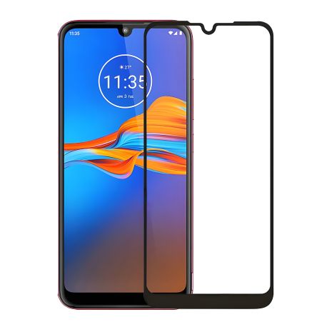 Чорне скло Full Screen PowerPlant для Motorola Moto E7 Plus