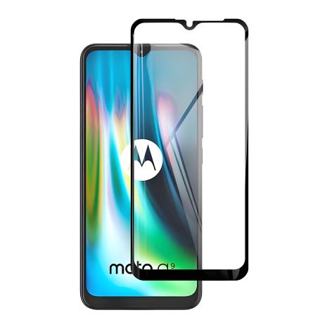 Захисне скло PowerPlant Full screen для Motorola Moto G9, Black
