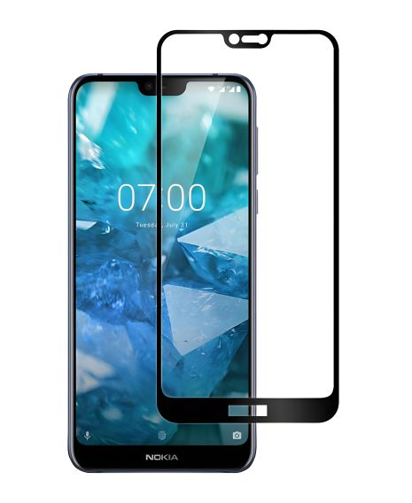 Захистне скло Full screen PowerPlant для Nokia 7.1, Black