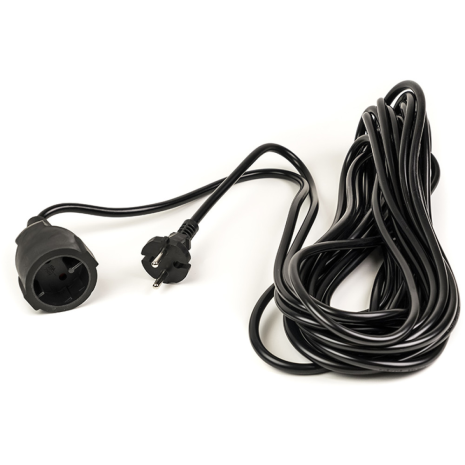 Подовжувач PowerPlant 10 м, 2x1.0мм2, 8А (JY-3021/10) Black