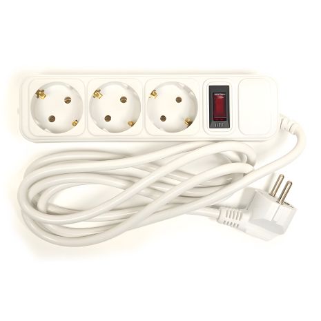 PowerPlant мережевий фільтр, євростандарт 1.8 м, 3 розетки (JY-1054/1.8) PowerPlant мережевий фільтр, євростандарт 1.8 м, 3 розетки (JY-1054/1.8)