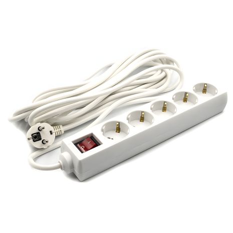 Фильтр сетевой PowerPlant 7 м, 3x1.0мм2, 8А, стандарт еврозеток, 5 розеток (JY-1052/7) Фильтр сетевой PowerPlant 7 м, 3x1.0мм2, 8А, стандарт еврозеток, 5 розеток (JY-1052/7)