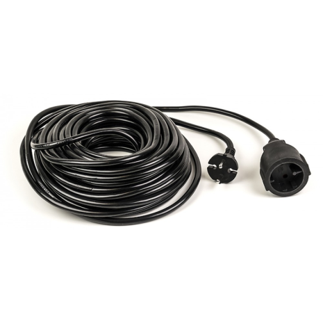 Подовжувач PowerPlant 20 м, 2x1.5мм2, 10А (JY-3021/20) Black