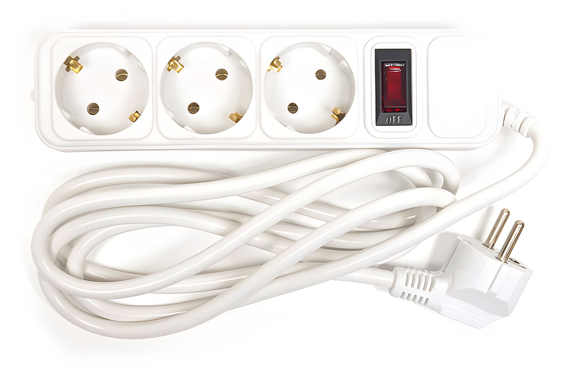 Фільтр PowerPlant 1.8 м, 3x1.5мм2, 10А, 3 розетки, євростандарт (JY-1054/1.8), коробка Фільтр PowerPlant 1.8 м, 3x1.5мм2, 10А, 3 розетки, євростандарт (JY-1054/1.8), коробка