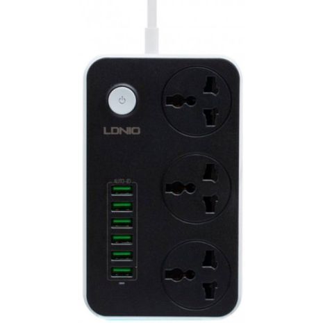 Сетевой Удлинитель LDNIO SC3604 |2500W, 10A, 1.6m, 6usb, 3.4A| black
