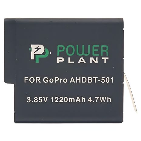 Аккумулятор PowerPlant для GoPro AHDBT-501, 1220mAh Аккумулятор PowerPlant для GoPro AHDBT-501, 1220mAh