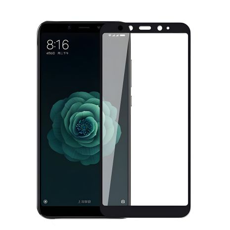 Полное защитное стекло экрана PowerPlant для Xiaomi Mi A2, черное
