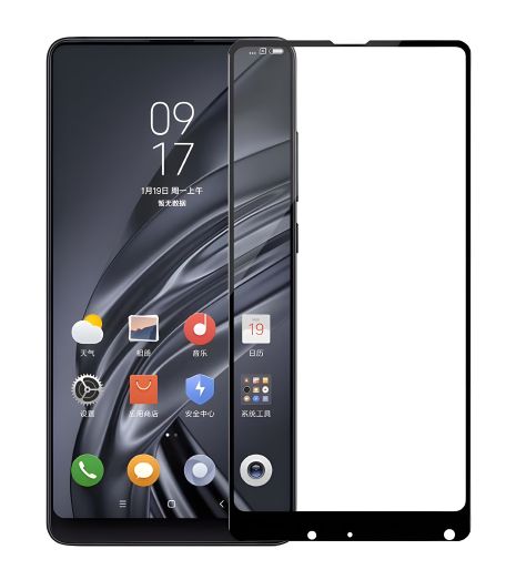Захисне скло Full Screen PowerPlant для Xiaomi Mi Mix 2, чорне Захисне скло Full Screen PowerPlant для Xiaomi Mi Mix 2, чорне