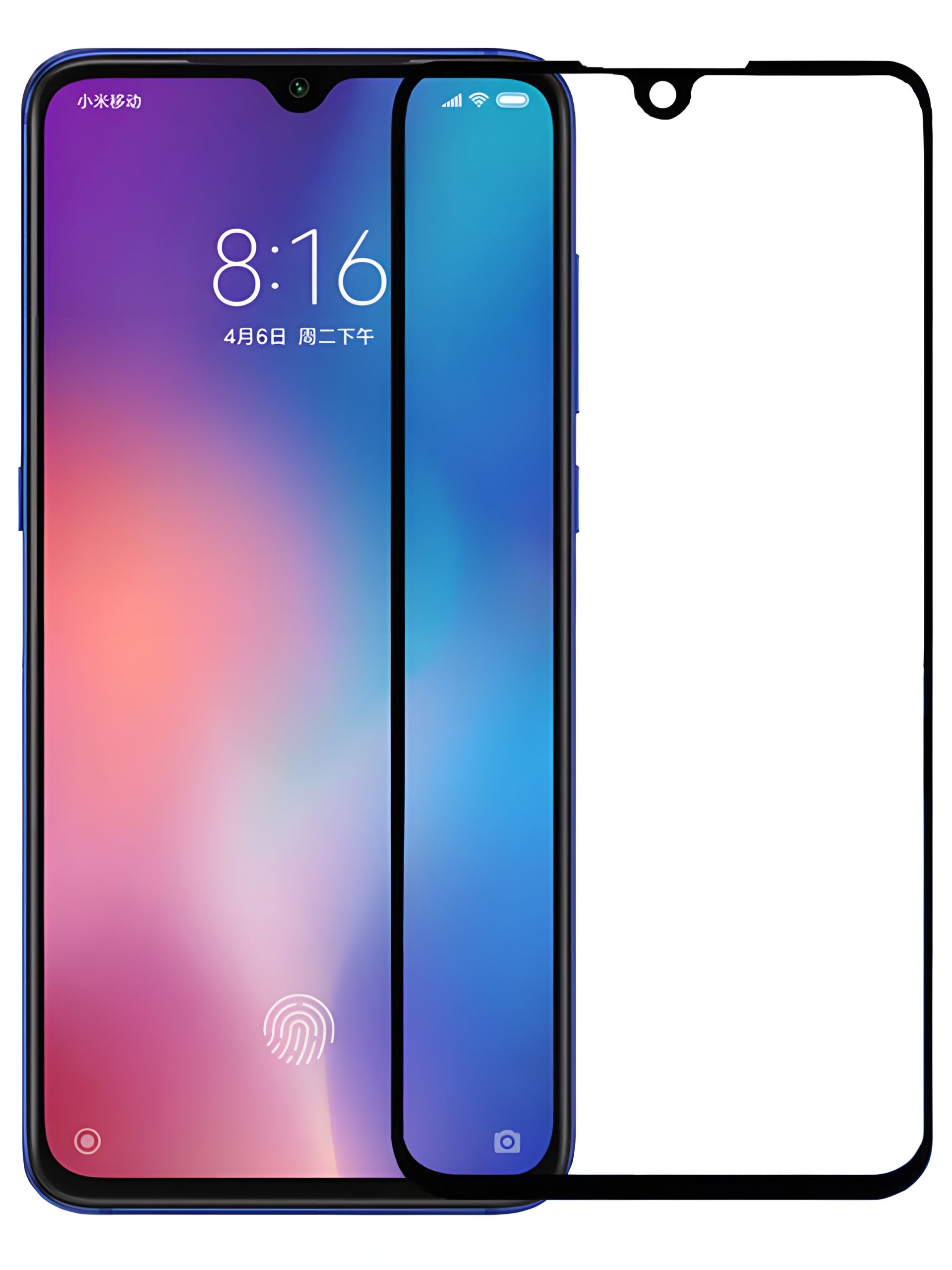 Full screen Захисне скло для Xiaomi Mi Play, Black - PowerPlant Full screen Захисне скло для Xiaomi Mi Play, Black - PowerPlant
