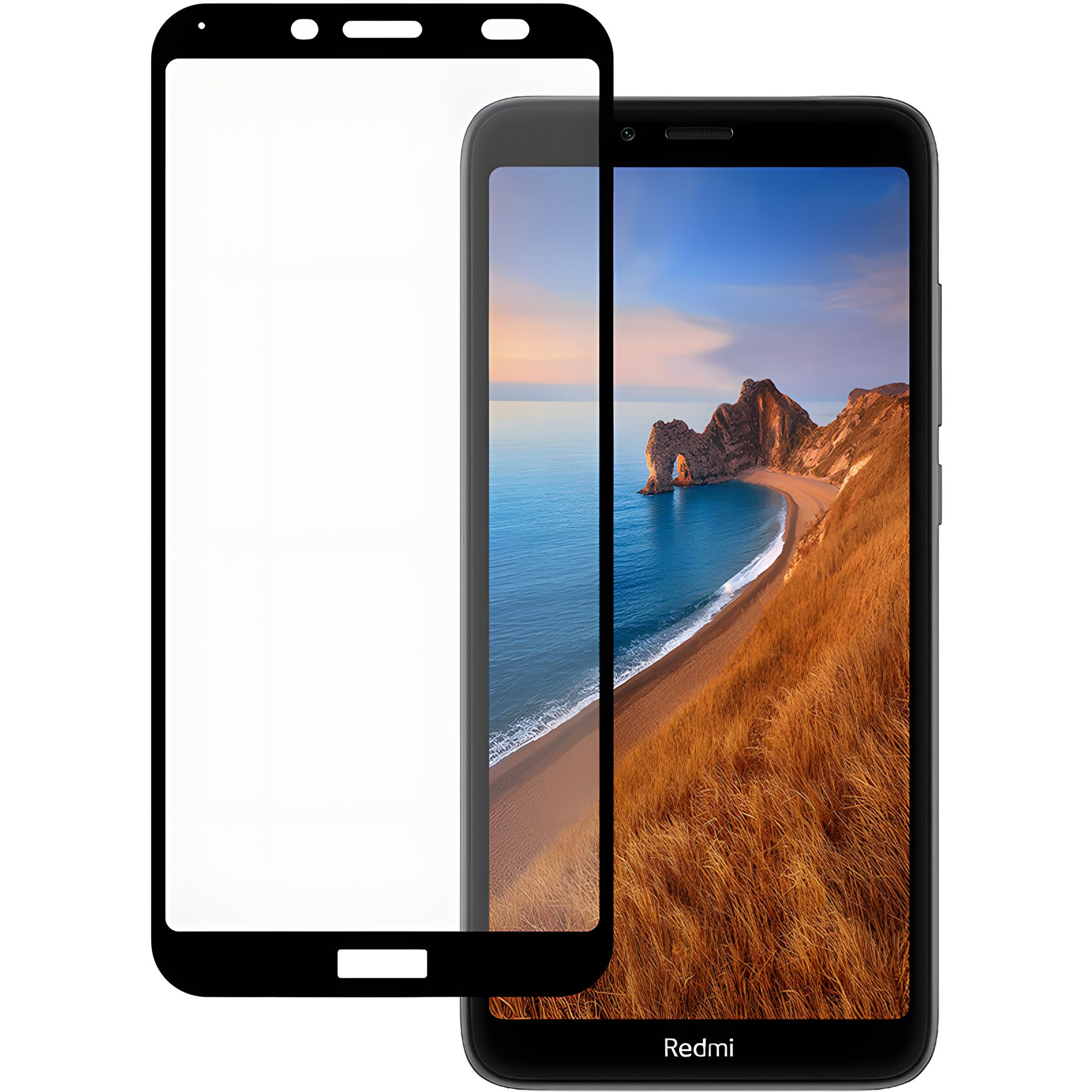 Full screen Захисне скло для Xiaomi Redmi 7A, Black - PowerPlant Full screen Захисне скло для Xiaomi Redmi 7A, Black - PowerPlant