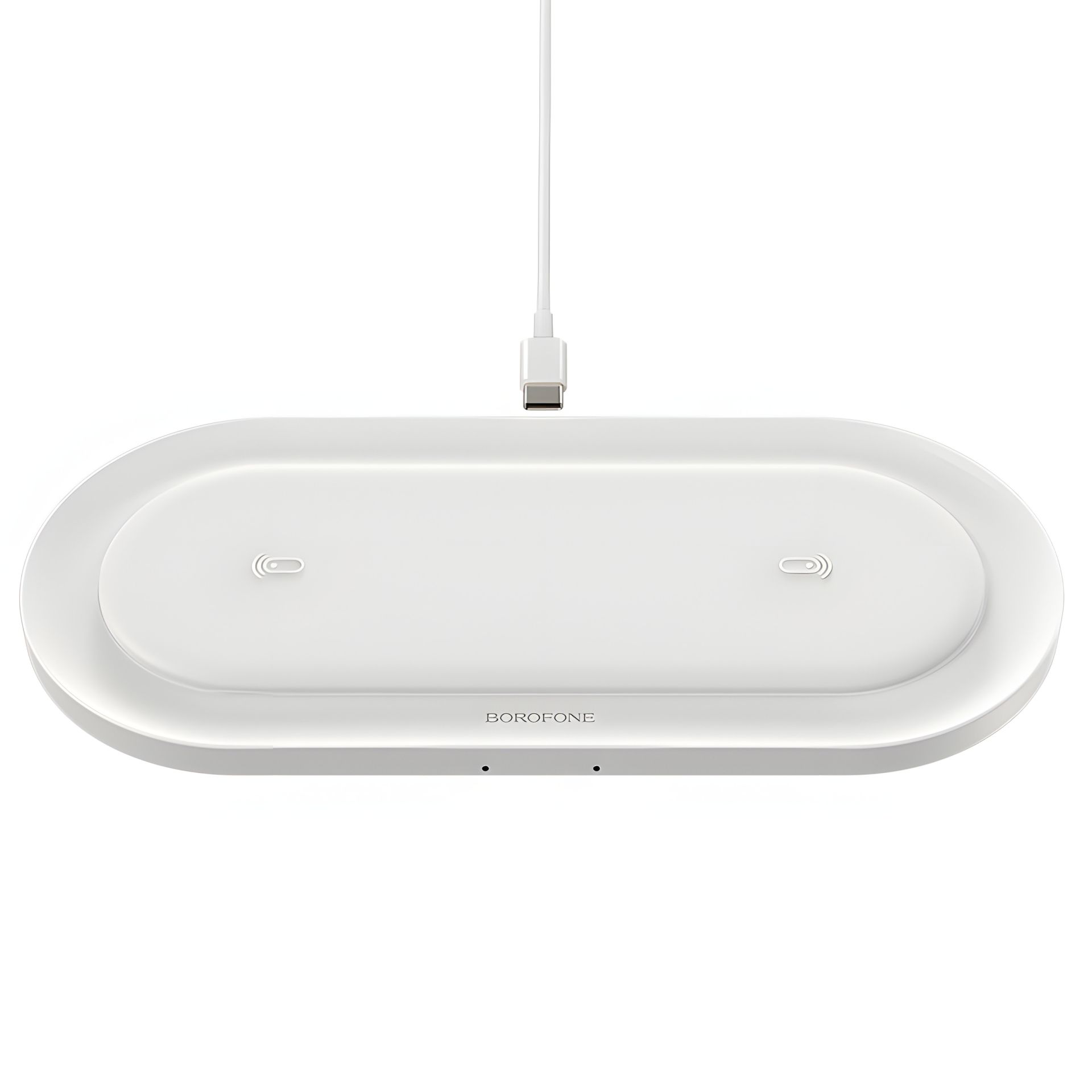 Бездротове ЗУ Borofone BQ7 2 пристрої по 10W White Бездротове ЗУ Borofone BQ7 2 пристрої по 10W White