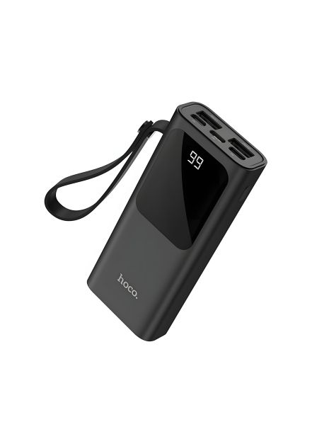 Повербанк Hoco J41 Treasure Mobile (10000 mAh / Out: 2USB 5V/2A / In: Type-C, Lightning, micro-USB 5V/2A ) с LED индикатором, Чёрный Повербанк Hoco J41 Treasure Mobile (10000 mAh / Out: 2USB 5V/2A / In: Type-C, Lightning, micro-USB 5V/2A ) с LED индикатором, Чёрный
