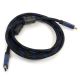 Кабель відео PowerPlant HDMI-HDMI, 2м, позолочені конектори, 1.4V, нейлон, подвійні ферити