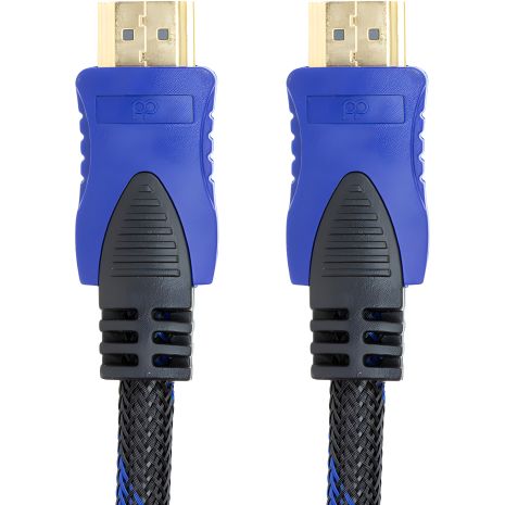 Відео кабель PowerPlant HDMI - HDMI, 5м, позолочені конектори, 1.3V, Nylon, Double ferrites - Преміум
