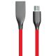 USB PowerPlant Cable - microUSB, 2м, силікон, червоний