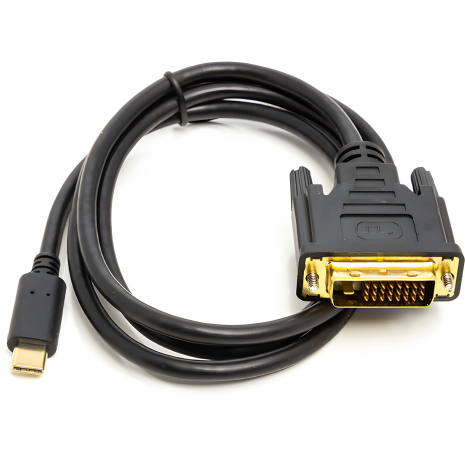 Кабель PowerPlant USB Type-C 3.1 - DVI (24+1) (M), длина 1 м
