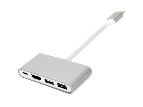 PowerPlant Adapter: C to HDMI+U3+PD, FL7102+PS176