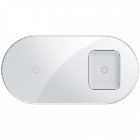 Бездротове ЗУ Baseus Simple 2in1 (WXJK-02) White (Phone + Pods)