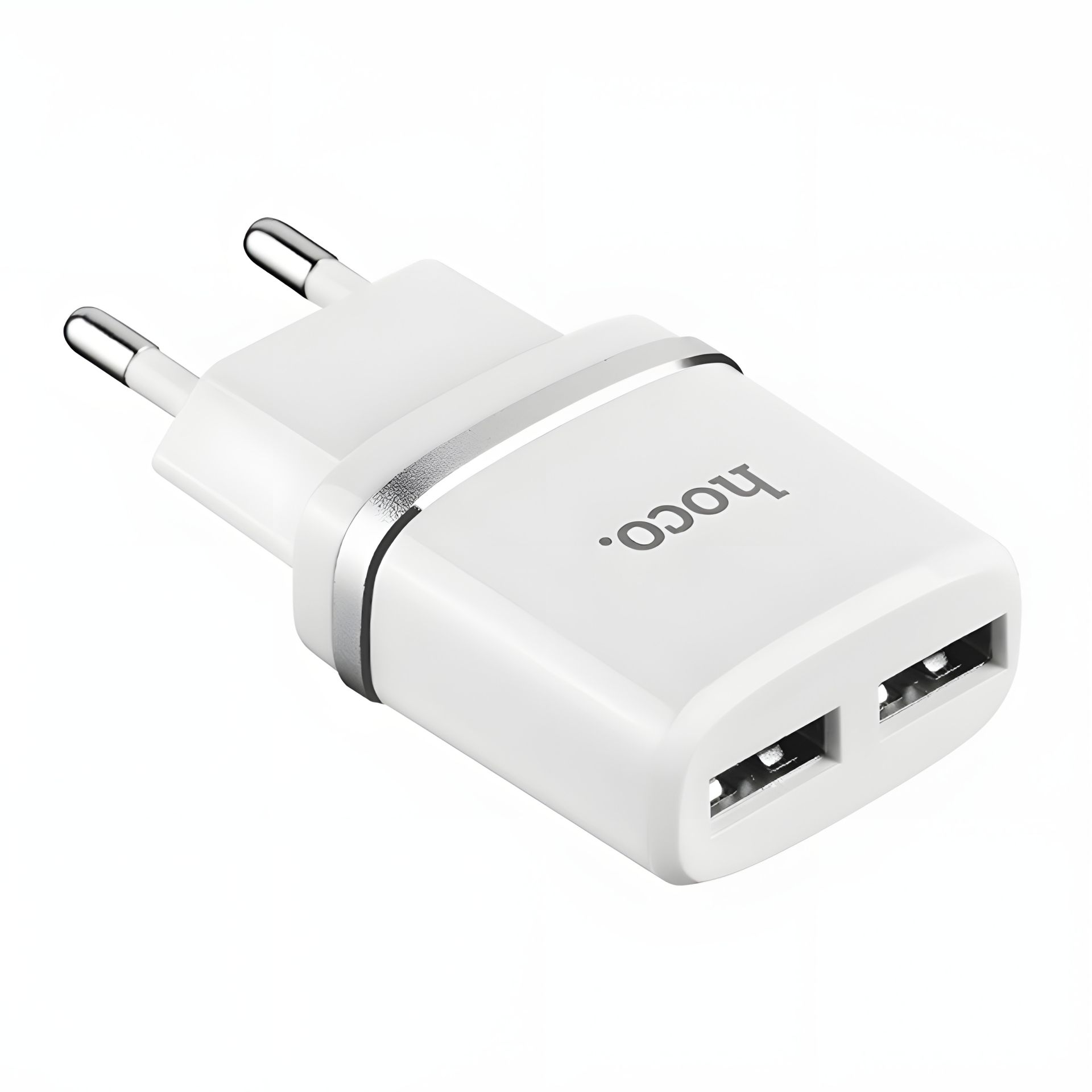 Hoco C12 зарядное устройство 2USB (2.4A), белое Hoco C12 зарядное устройство 2USB (2.4A), белое