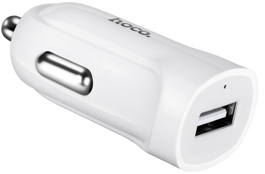 Автомобільне ЗУ Hoco Z2 White + USB - Lightning (1.5A) Автомобільне ЗУ Hoco Z2 White + USB - Lightning (1.5A)