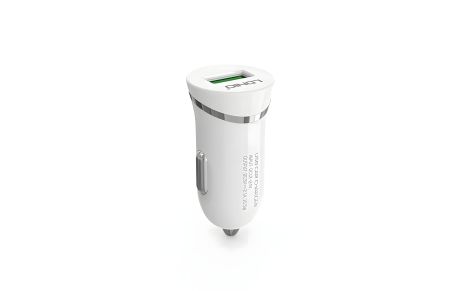 Авто зарядка LDNIO DL-C12 1USB 5V 2.1A + iPhone 5 кабель білий