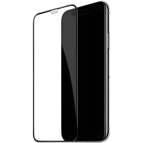 Полное защитное стекло PowerPlant для iPhone 11 Pro Max Apple (Черное)