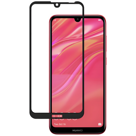 Полностью защищающее стекло от PowerPlant для Honor 8S, черное