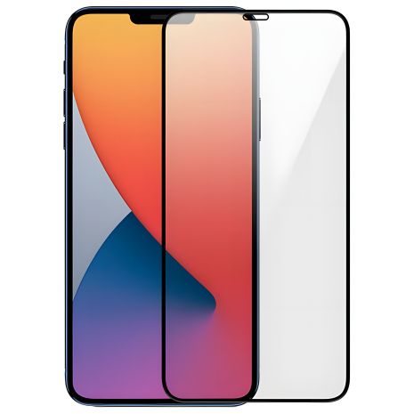 Полное защитное стекло PowerPlant для iPhone 12 mini Apple (Черное)