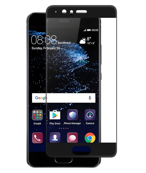 Защитное стекло Full screen PowerPlant для Huawei P10 Black
