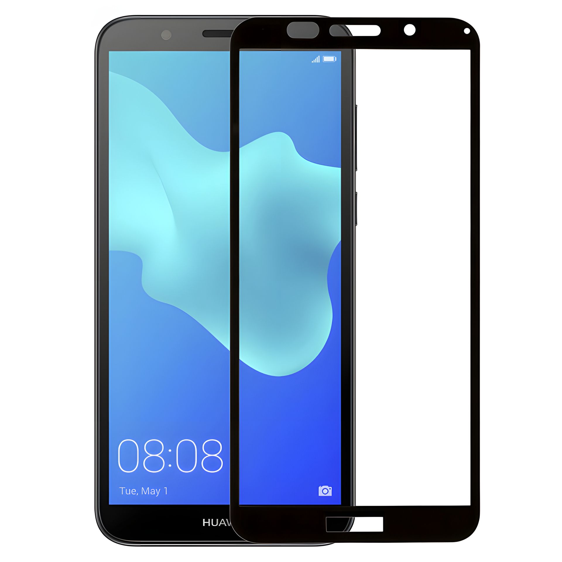 Full screen PowerPlant захисне скло для Huawei Y5 (2018), Black Full screen PowerPlant захисне скло для Huawei Y5 (2018), Black
