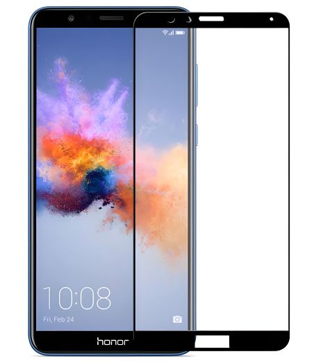 Полное защитное стекло PowerPlant для Huawei Honor 7X (Черное)
