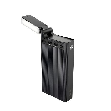 Повербанк Hoco J62 Jove Table Lamp (30000 mAh / Out: 2USB 5V/2A / In: Type-C, micro-USB 5V/2A ) с LED индикатором, Чёрный