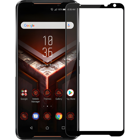 Стекло защитное Full screen PowerPlant для Asus ROG Phone 2, черное