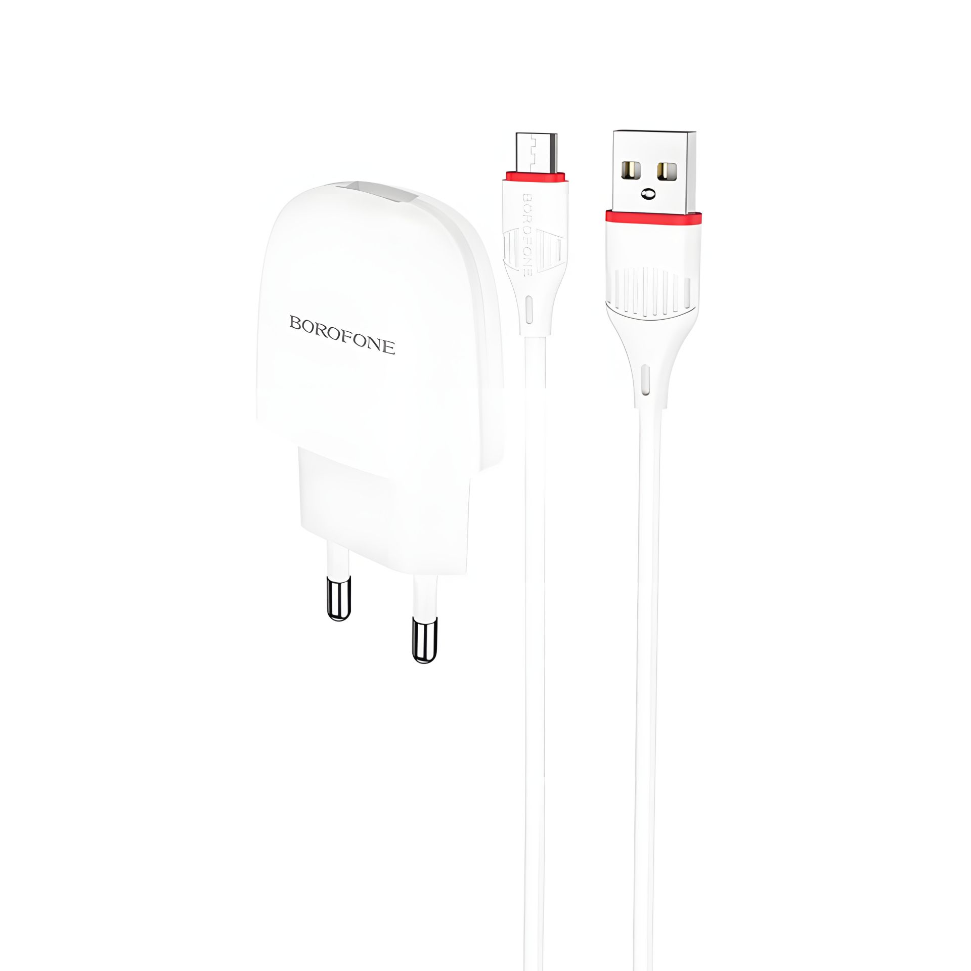 Борофон BA49A зарядное устройство 1USB 2.1A с кабелем MicroUSB, белое Борофон BA49A зарядное устройство 1USB 2.1A с кабелем MicroUSB, белое