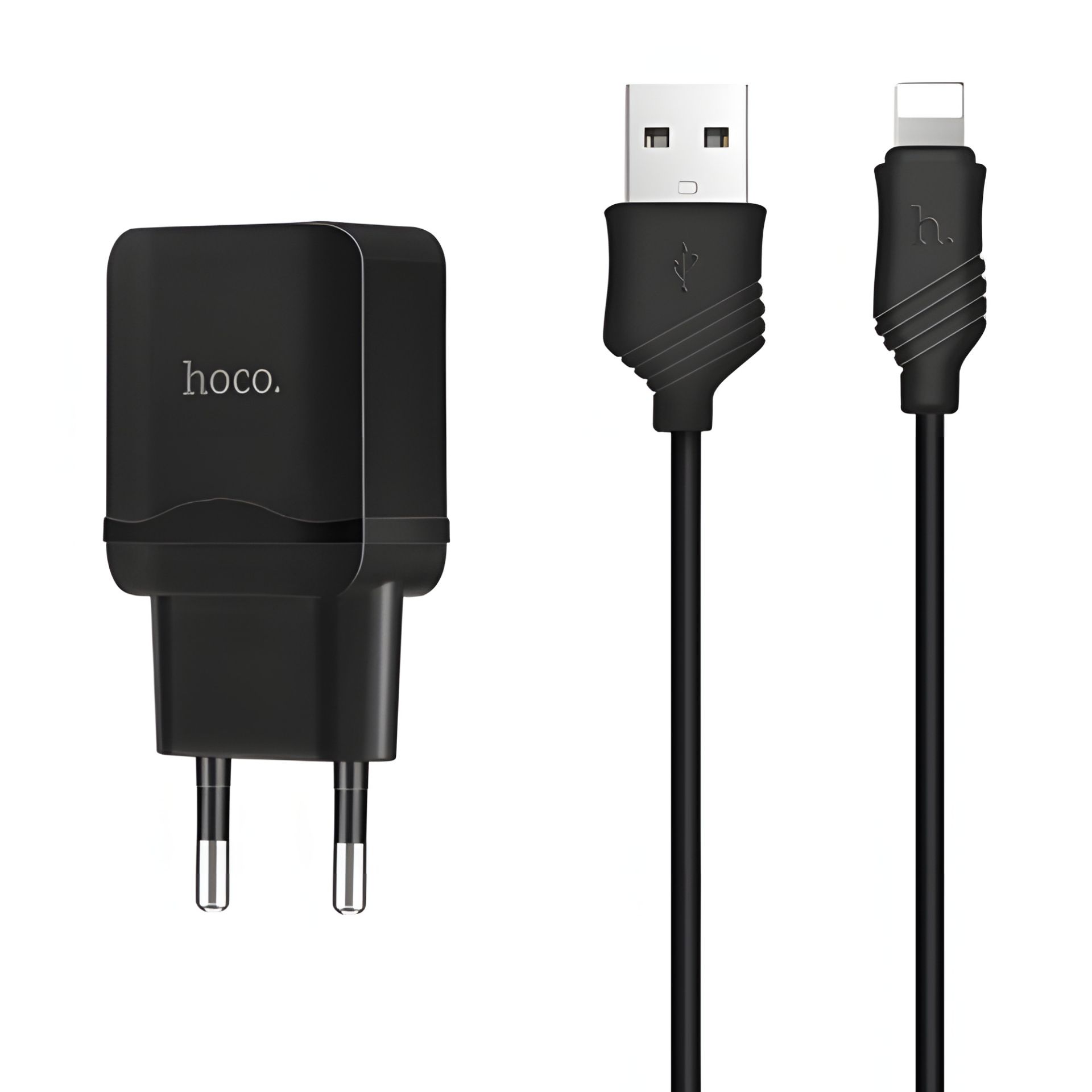 Hoco C22A зарядное устройство (USB 1, 2.4A) + Кабель Lightning iPhone Черный Hoco C22A зарядное устройство (USB 1, 2.4A) + Кабель Lightning iPhone Черный