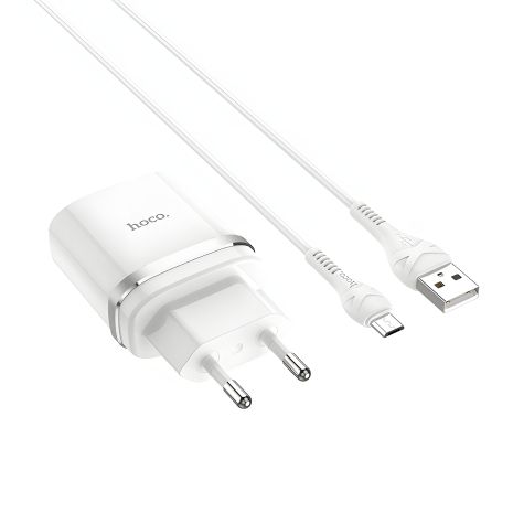 Hoco C12Q 18W QC 3.0 зарядний пристрій Micro White