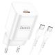 Зарядное устройство Hoco N19 Rigorous PD25W Type-C to Type-C White
