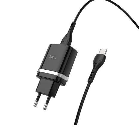 Зарядний пристрій Hoco C12Q QC3.0 18W Type-C Black
