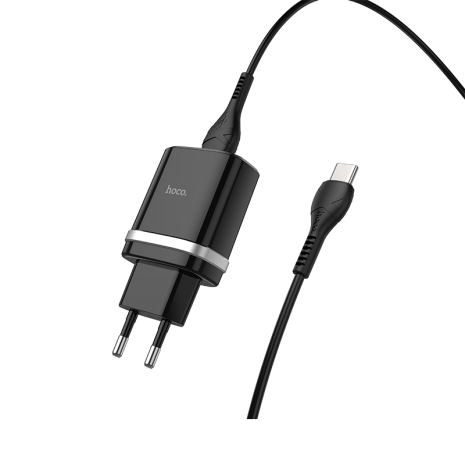 Зарядний пристрій Hoco C12Q QC3.0 18W Type-C Black