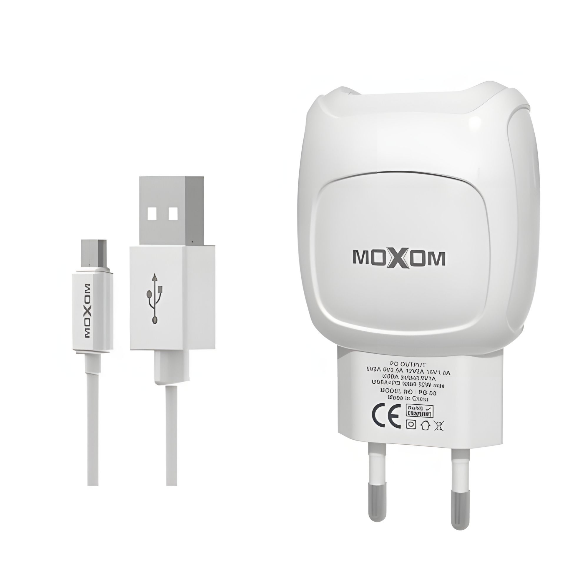 Зарядное устройство Moxom KH-69 2.1A 2USB + Cable microUSB White Зарядное устройство Moxom KH-69 2.1A 2USB + Cable microUSB White