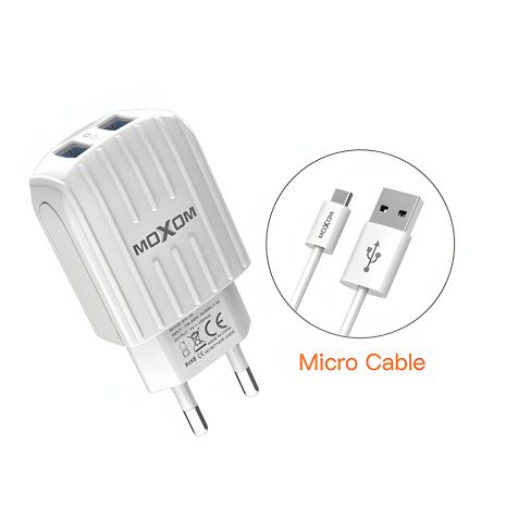Зарядное устройство Moxom KH-47 Micro 2USB White Зарядное устройство Moxom KH-47 Micro 2USB White