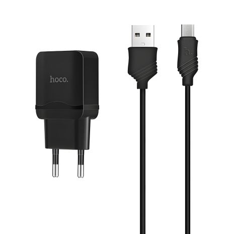Зарядний пристрій Hoco C22A + Micro Cable, чорний