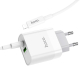 Зарядное устройство Hoco C80A PD 20W + QC3.0 Type-C to Lightning White Зарядное устройство Hoco C80A PD 20W + QC3.0 Type-C to Lightning White