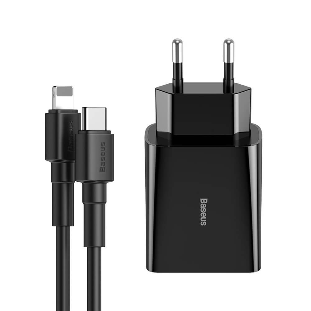 Зарядний пристрій Baseus Type-C to Lightning 18W TZCCFS-F-01 3A Black Зарядний пристрій Baseus Type-C to Lightning 18W TZCCFS-F-01 3A Black