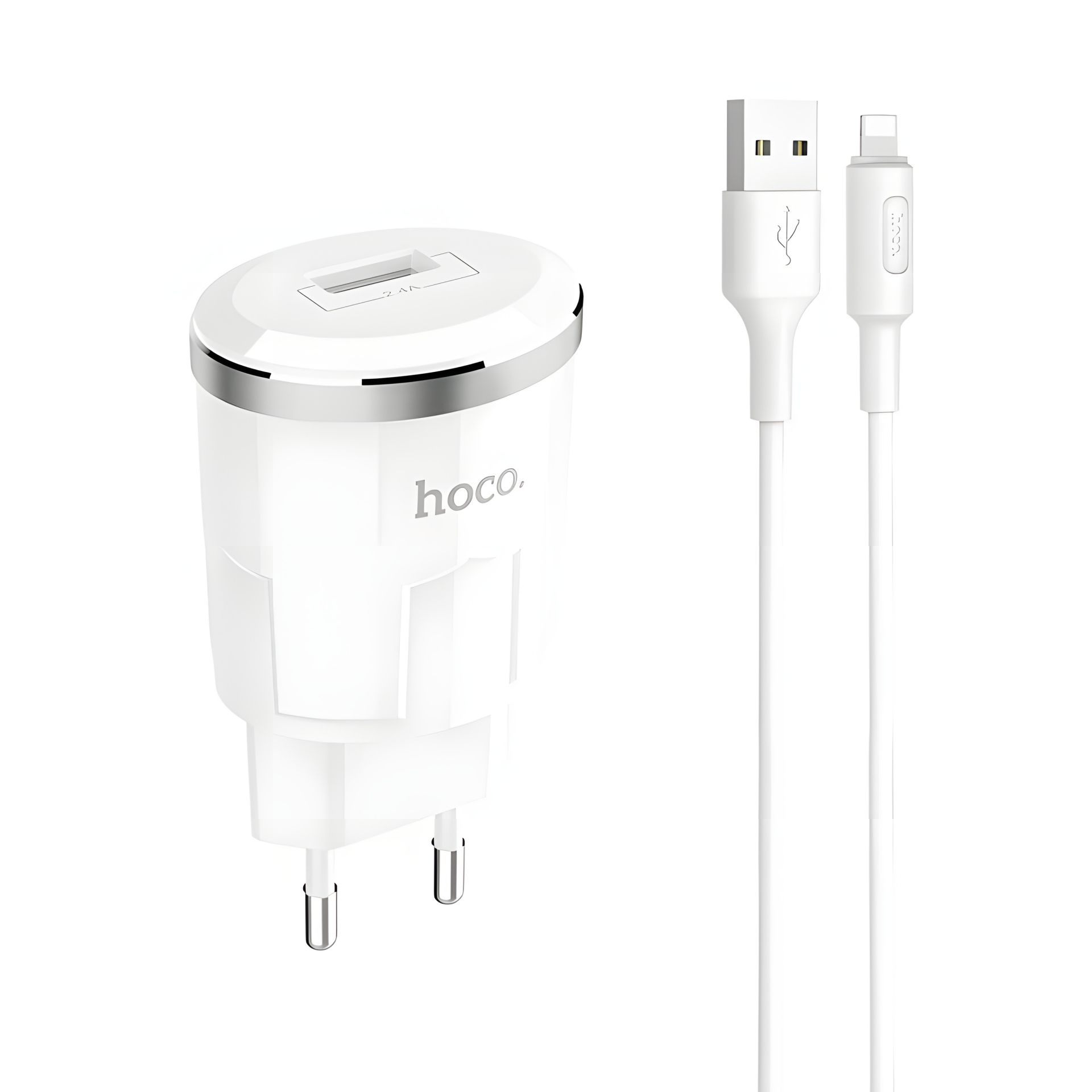 Зарядний пристрій Hoco C37A Lightning White Зарядний пристрій Hoco C37A Lightning White