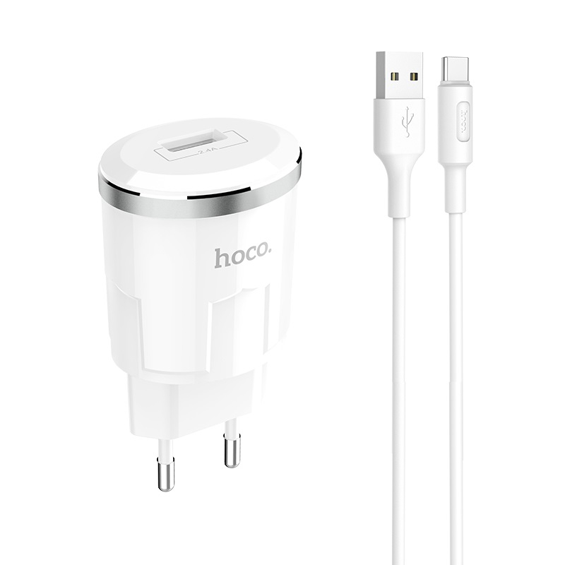 Зарядний пристрій Hoco C37A Type-C White Зарядний пристрій Hoco C37A Type-C White