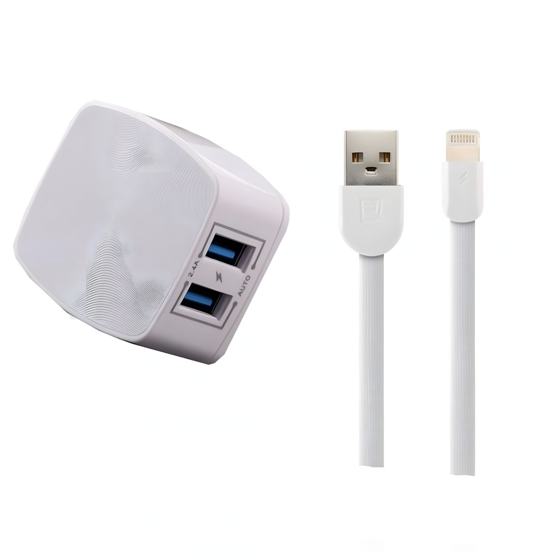Зарядное устройство Remax RP-U215i 2.4A 2USB + Cable Lightning white Зарядное устройство Remax RP-U215i 2.4A 2USB + Cable Lightning white
