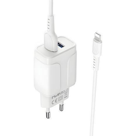 Зарядний пристрій Remax RP-U22i 2.4A 2USB + Cable Lightning white
