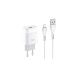 Зарядний пристрій Hoco C72A 2.1A + Micro Cable, білий